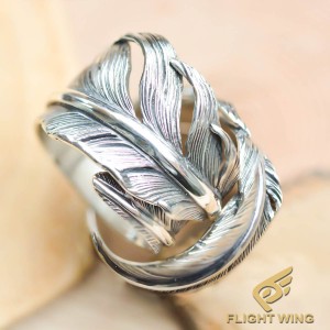 【NEW】Wide Feather Ring / Horizon Blue