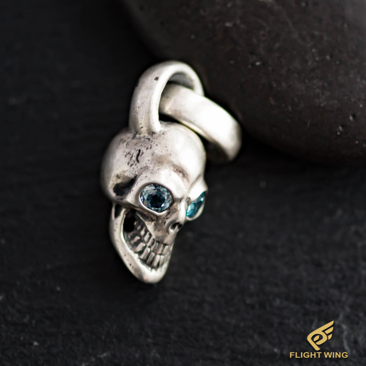新品】Vintage Skull Top and Blue Topaz / BWL Bill Wall Leather