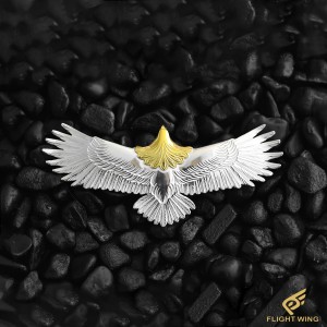 【新品】K18 Head Eagle Medium Size / Back Arabesque / Full Lines / La Key ラキー 頭金 唐草中イーグル