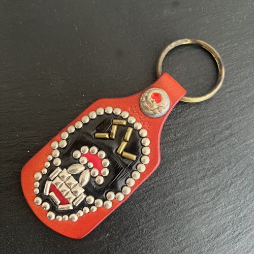 【新品】Leather Key Holder Skull / Stop Light ストップライト レザーキーホルダー