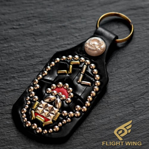【新品】Leather Key Holder Skull / Stop Light ストップライト レザーキーホルダー