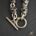 【新品】※一点のみ特別価格 8 Skull Link Bracelet and K18 Metal / Stop Light ストップライト 8スカルリンクブレス