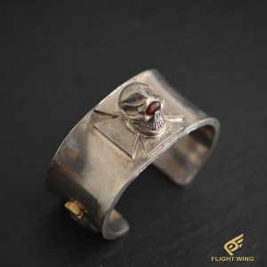 【新品】※一点のみ特別価格 Skull Bracelet and Orange Eye(M) / Stop Light ストップライト スカルブレス