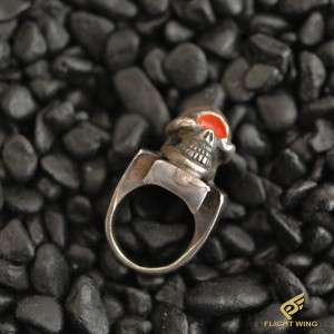 【新品】※一点のみ特別価格 Skull Cross Ring and Red Eye(16号) / Stop Light ストップライト スカルリング