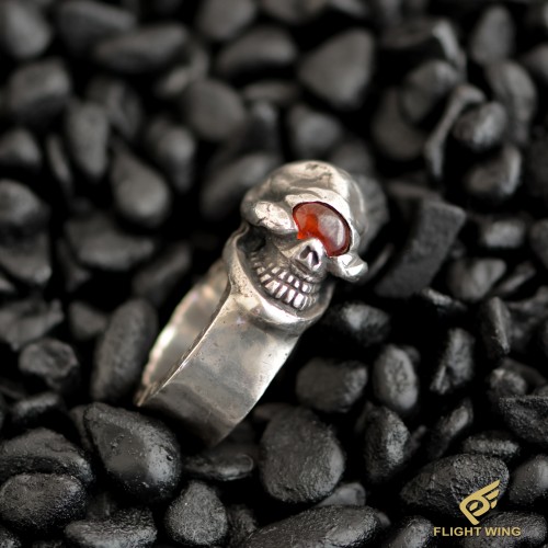 【中古】Skull Ring and Garnet Eye(12号) / Stop Light ストップライト スカルリング