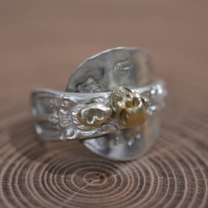 ストップライト　リング 新品】K18 2 Skull & SV Ring(13-15号) / Stop Light ストップ