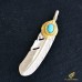 【NEW】K18 Feather Heart K18 Gold Rope Turquoise Extra Large Right / TADY&KING